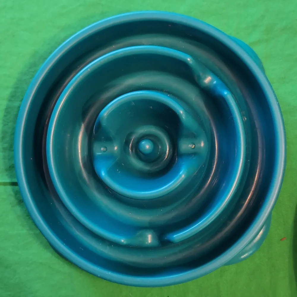 Fun Feeder Slow Dog Bowl Regular and Large Blue Purple